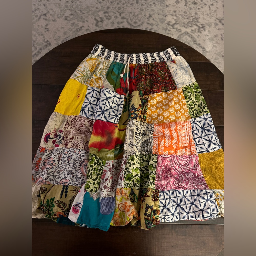 Hippie Patchworm Bohemian Skirt One Size